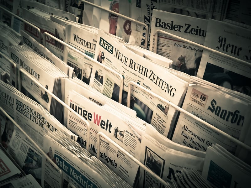 Newspaper with news